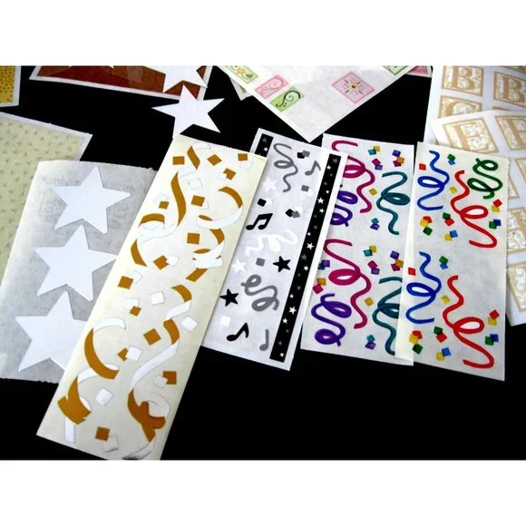 CREATIVE MEMORIES STICKERS,  Kleidescope Block, Stars, Confetti, ABC Monograms - Picture 4 of 12